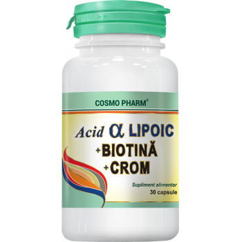 Acid alfa lipoic+ biotina+ crom 30 cps COSMOPHARM