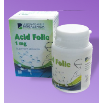 Acid folic 1mg 50 cpr BIOGALENICA