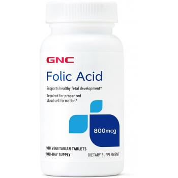 Acid folic 800 mcg  100 tbl GNC
