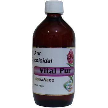 Aur coloidal, vital-pur 10 ppn 500 ml AQUANANO