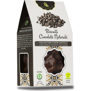 Biscuiti vegani cu ciocolata naturala fara zahar adaugat 130 gr AMBROZIA
