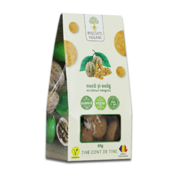 Biscuiti vegani nuca si ovaz cu zahar brun 80 gr GOVINDA
