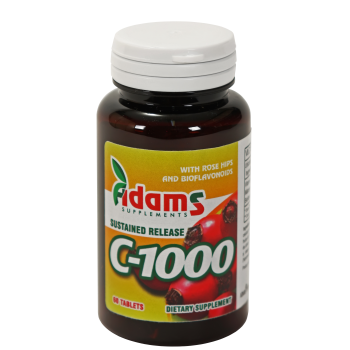 Vitamina C-1000 cu macese 60 tbl ADAMS SUPPLEMENTS
