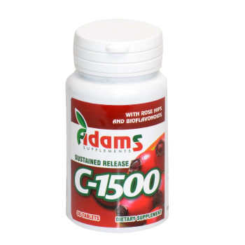 Vitamina C-1500 cu macese 30 tbl ADAMS SUPPLEMENTS