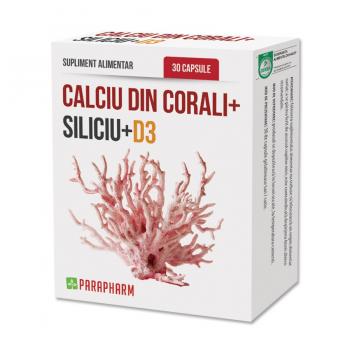 Calciu din corali + siliciu + d3 30 cps PARAPHARM