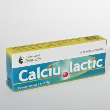 Calciu lactic 500 mg  20 cpr REMEDIA