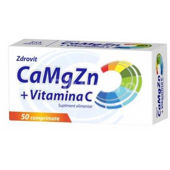 Calciu, magneziu, zinc + vitamina c 50 cpr ZDROVIT