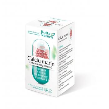 Calciu marin + vitamina d2 naturala 30 cps ROTTA NATURA