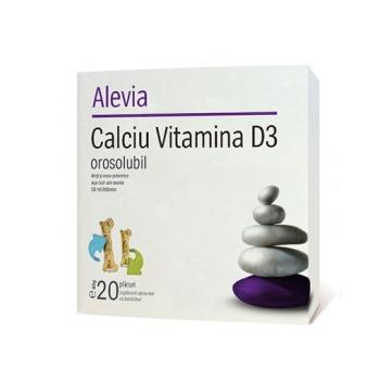 Calciu+vitamina d3  20 pl ALEVIA