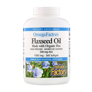 Canadian flaxseed oil - ulei de in 90 cps NATURAL FACTORS