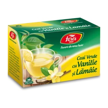 Ceai verde cu lamaie si vanilie 20 pl FARES