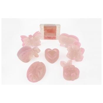 Cocosapun transparent figurine cu migdale dulci si parfum roze 50 gr VERRE DE NATURE