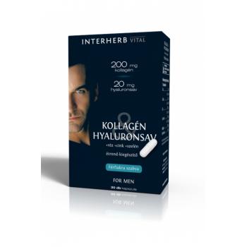 Colagen & acid hialuronic pentru barbati 30 cps INTERHERB