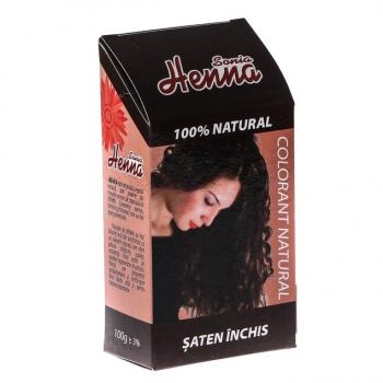 Colorant natural saten inchis 100 gr HENNA SONIA