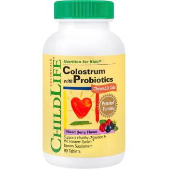 Colostrum cu probiotice-comprimate masticabile 90 cpr CHILDLIFE ESSENTIALS