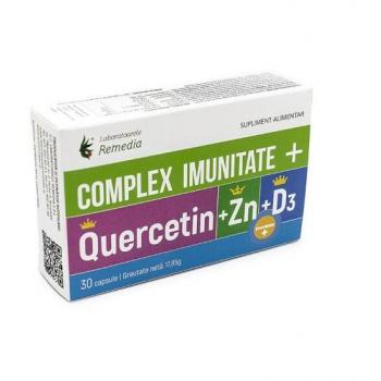 Complex imunitate+ quercetin + zn + d3  30 cps REMEDIA