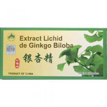 Fiole cu extract lichid de ginkgo biloba 10ml 10 ml L&L PLANT