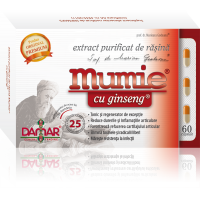 Extract purificat de rasina mumie cu ginseng-capsule 60buc DAMAR