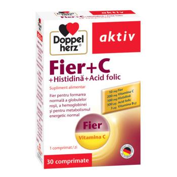 Fier +vitamina c +histidina +acid folic 30 cpr DOPPEL HERZ