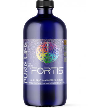 Fortis-aur, magneziu, zinc si argint coloidal 35ppm 480 ml ARGENTUM +