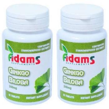 Ginkgo biloba 60cps PROMO 1+1 GRATIS 1 gr ADAMS SUPPLEMENTS