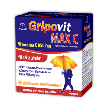 Gripovit max c fara zahar 10 doze 10 pl ZDROVIT