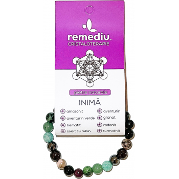 Inima bratara din cristale 1 gr REMEDIU