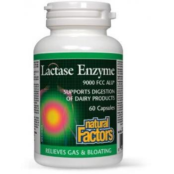 Lactase enzyme - lactaza 60 cps NATURAL FACTORS