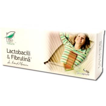 Lactobacili & fibrulina 30 cps PRO NATURA