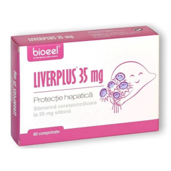 Liverplus 35 mg pentru protectie hepatica 80 cpr BIOEEL
