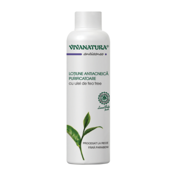 Lotiune antiacneica purificatoare cu ulei de tea tree 150 ml VIVA NATURA