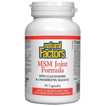 MSM Joint Formula  (Reparator de Cartilaje) MSM, Glucozamină, Condroitină 90 cps NATURAL FACTORS