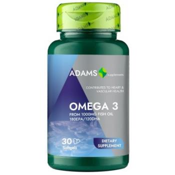 Omega 3 1000 mg gelatinoase moi  30 cps ADAMS SUPPLEMENTS