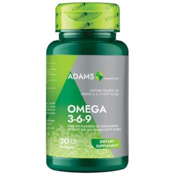 Omega 3-6-9 gelatinoase moi 1+1 gratis 30 cps ADAMS SUPPLEMENTS