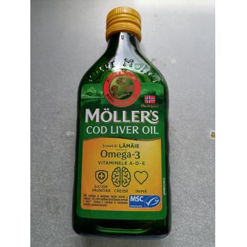 Omega 3 ulei ficat de cod cu aroma de lamaie 250 ml MOLLERS