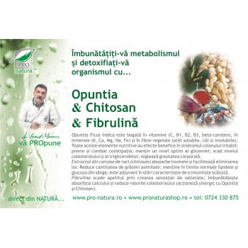 Opuntia & chitosan & fibrulina 60 cps PRO NATURA