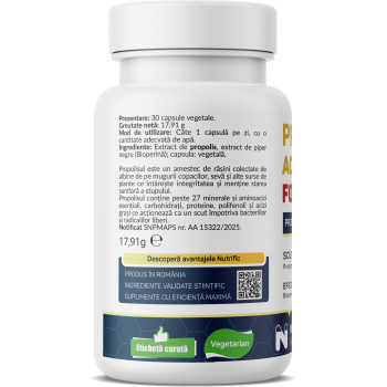Propolis activat forte, 30 capsule vegetale 30 cps vegeta NUTRIFIC