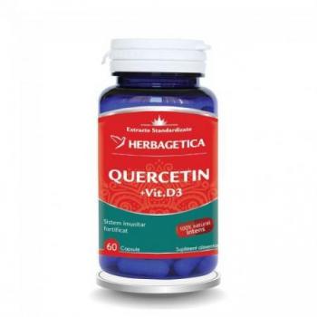 Quercetin + vitamina d3 60 cps HERBAGETICA