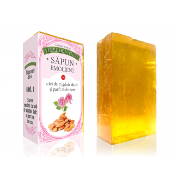 Sapun emolient cu ulei de migdale dulci si parfum de roze vol.1 100 gr VERRE DE NATURE