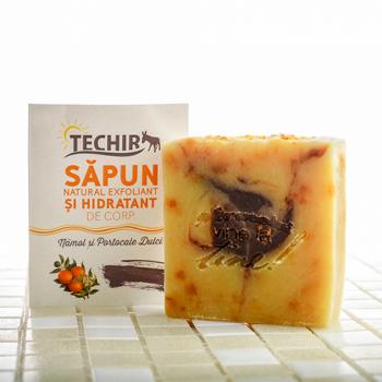 Sapun exfoliant si hidratant pentru corp  120 gr TECHIR