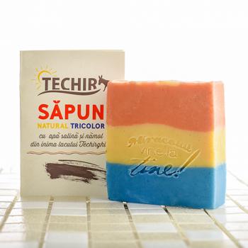 Sapun natural tricolor  120 gr TECHIR