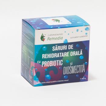 Saruri de rehidratare orala cu probiotic si diosmectita 24 pl REMEDIA