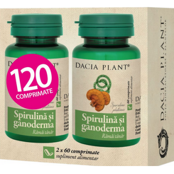 Spirulina si ganoderma 120 cpr DACIA PLANT