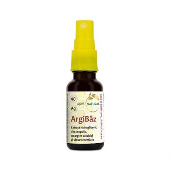 Spray argibaz- extract hidrogliceric din propolis cu argint coloidal si uleiuri esentiale 20 ml AQUANANO