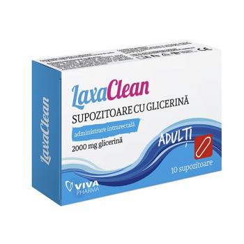 Laxaclean supozitoare cu glicerina pentru adulti 2000 mg 10 gr VIVA PHARMA