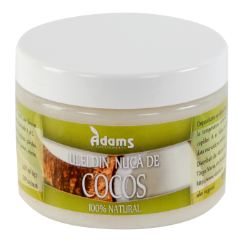 Ulei din nuca de cocos-uz alimentar 500 gr ADAMS SUPPLEMENTS