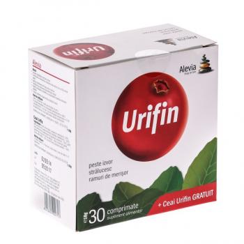 Urifin + 20 doze ceai Urifin GRATIS 30 cpr ALEVIA