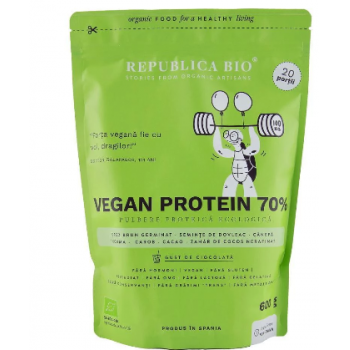 Vegan protein 70% pulbere eco 600 gr REPUBLICA BIO