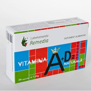 Vitamina a+d2 naturala 30 cps REMEDIA