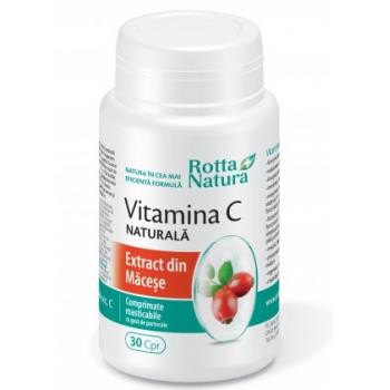 Vitamina c 100% cu extract de macese masticabila 30 cpr ROTTA NATURA
